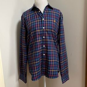 Men's Long Sleeve Shirt, Button Down, Slim Fit, Casual, Multicolors, Medium